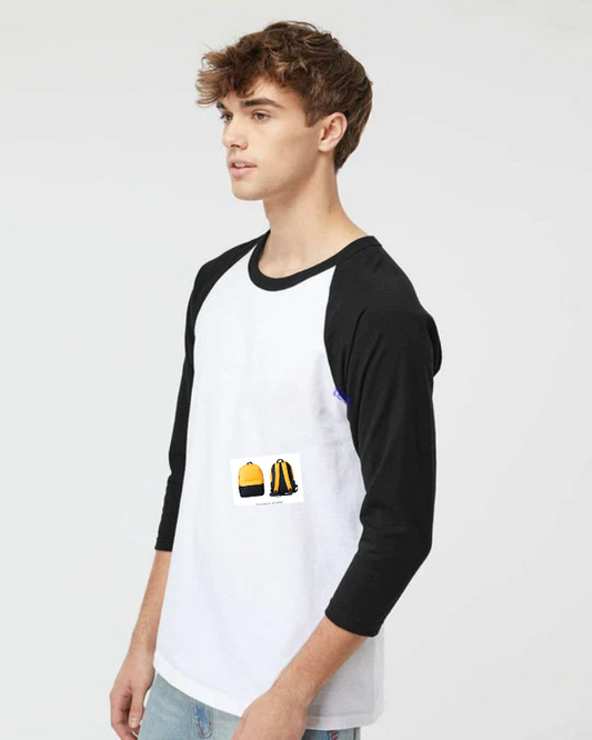 RAGLAN THREE-QUARTER SLEEVE BASEBALL T-SHIRT - 400