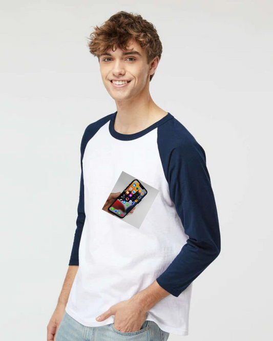 RAGLAN THREE-QUARTER SLEEVE BASEBALL T-SHIRT - 400