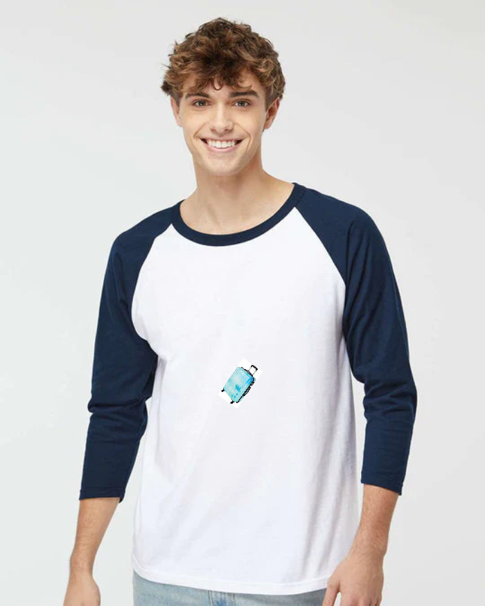 RAGLAN THREE-QUARTER SLEEVE BASEBALL T-SHIRT - 400